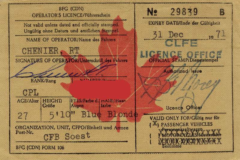 Canada License